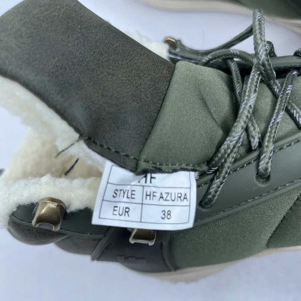 HF‎ Azura Ergonomic Supportive Winter Barefoot Shoes Green Women's 38 EU 7.5 / 8